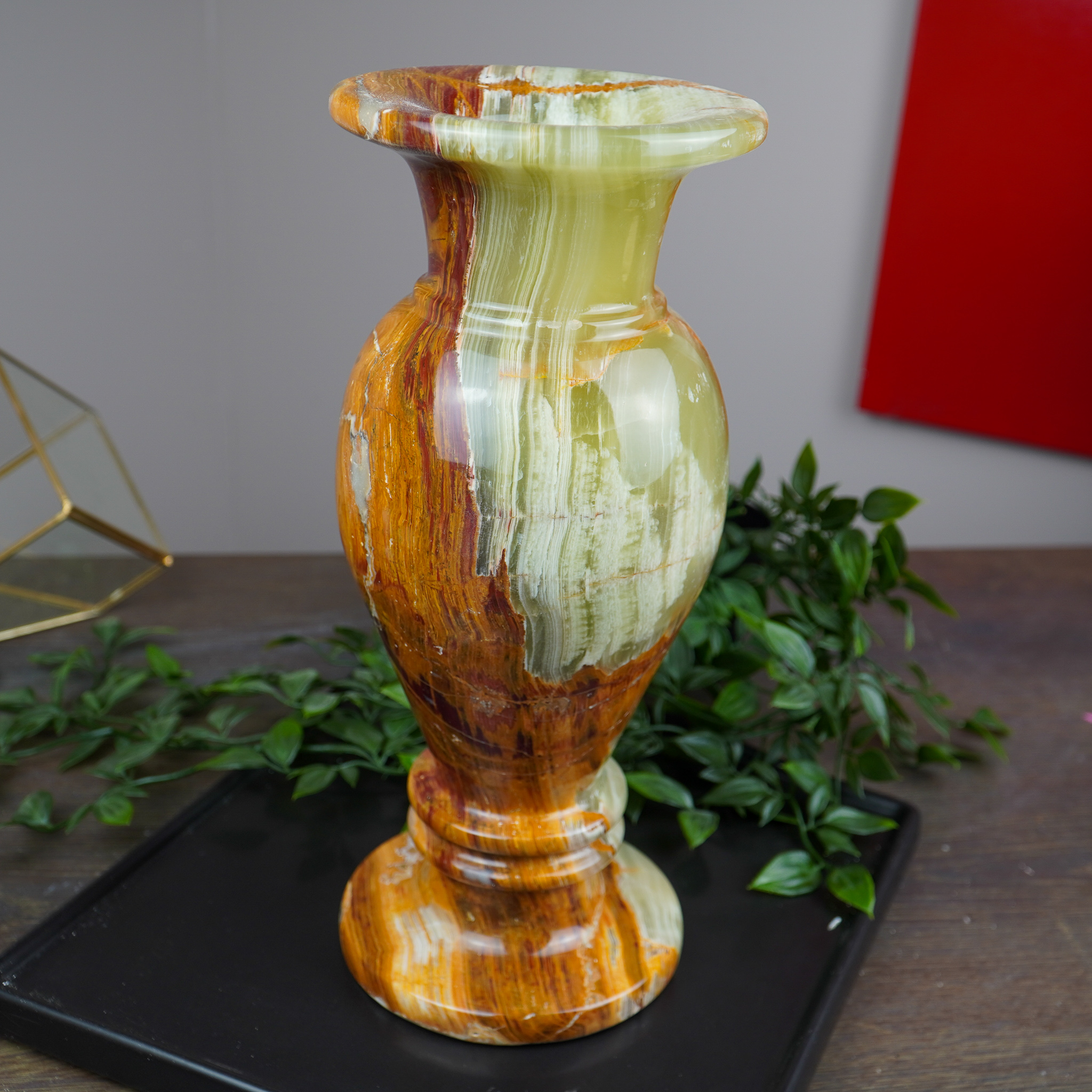 Green Onyx Large Vase - The Crystal Council